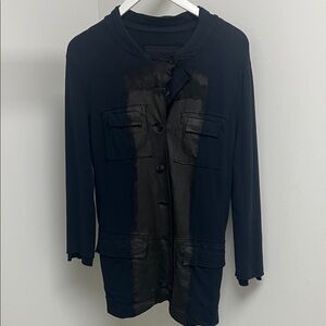 Rundholdz Navy Jersey Painted Blazer